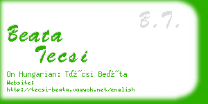beata tecsi business card